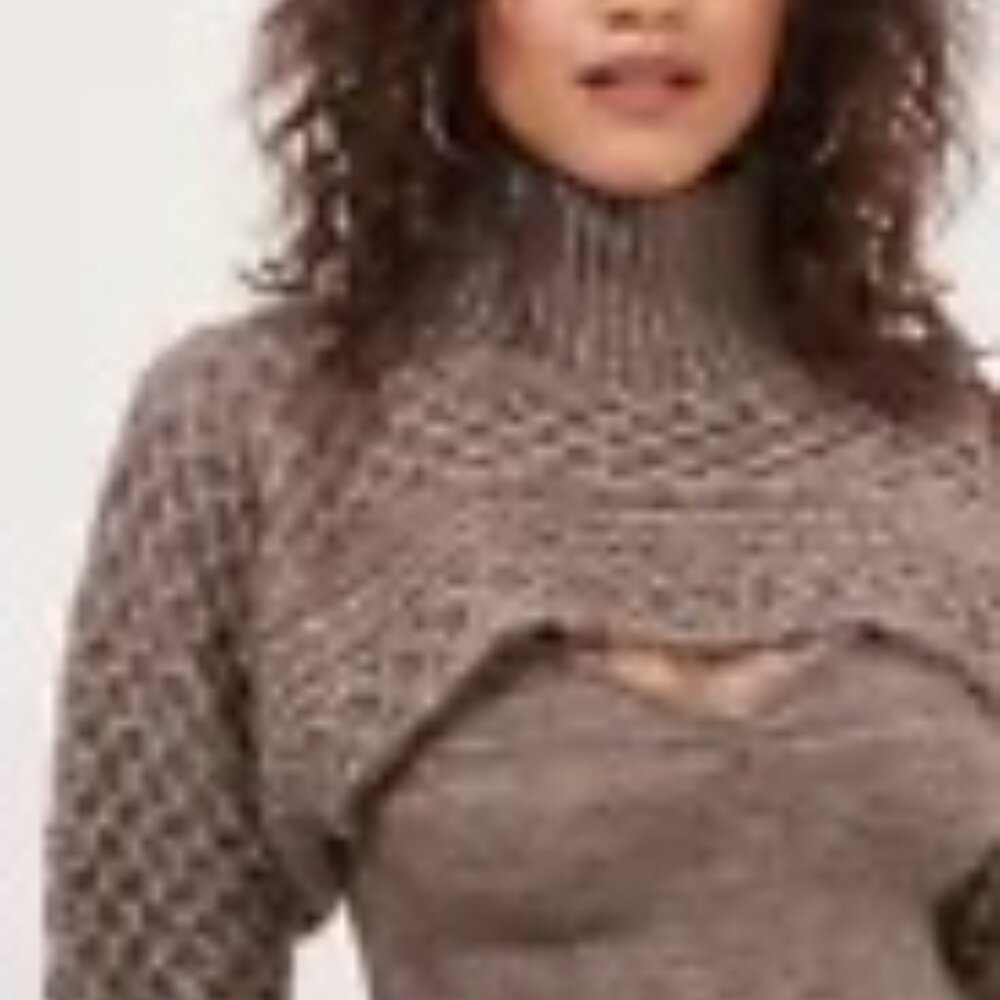 ASTR Imani Knit Camisole & Shrug Set (Large)